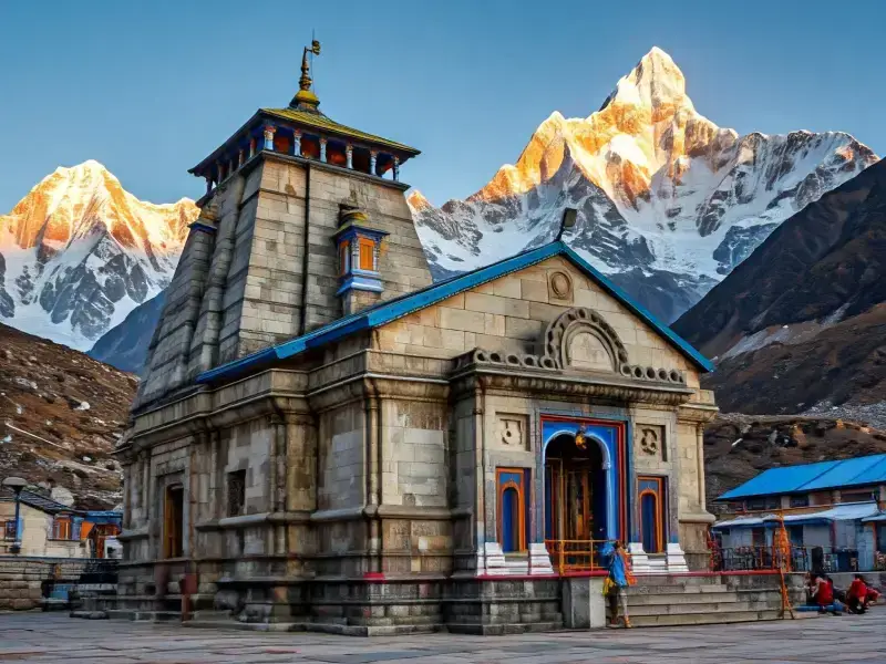 a view of kedarnath temple in uttrakhand